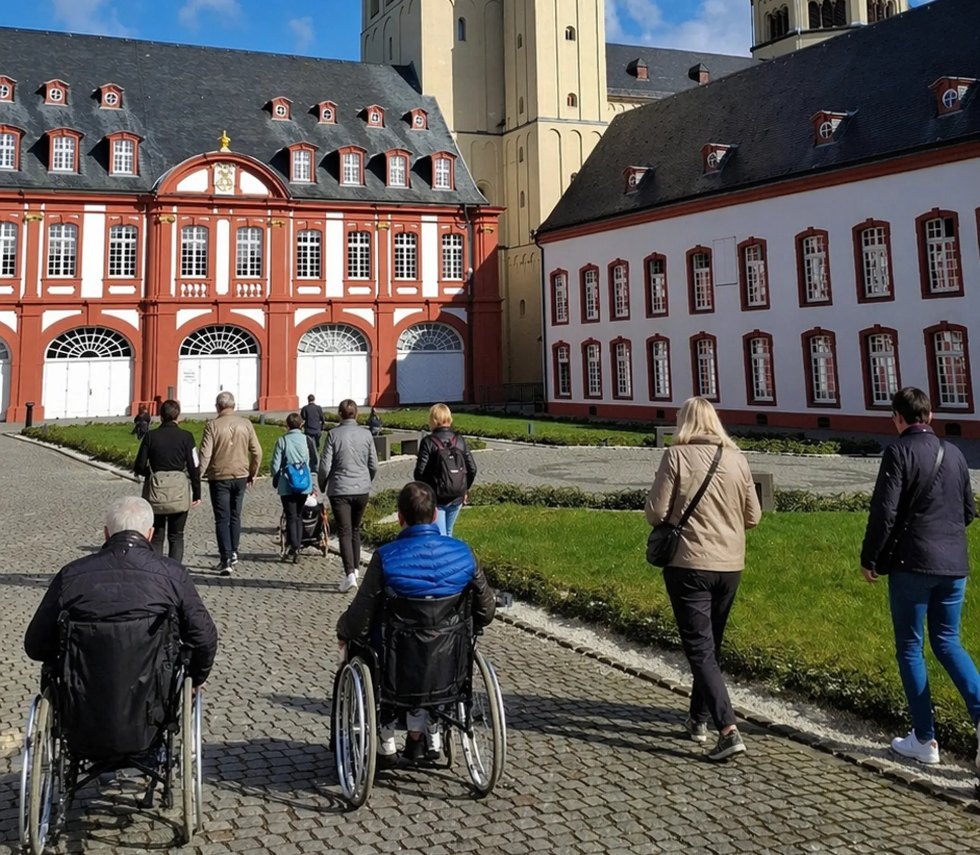 Foto von diverser Personengruppe im Prälaturhof