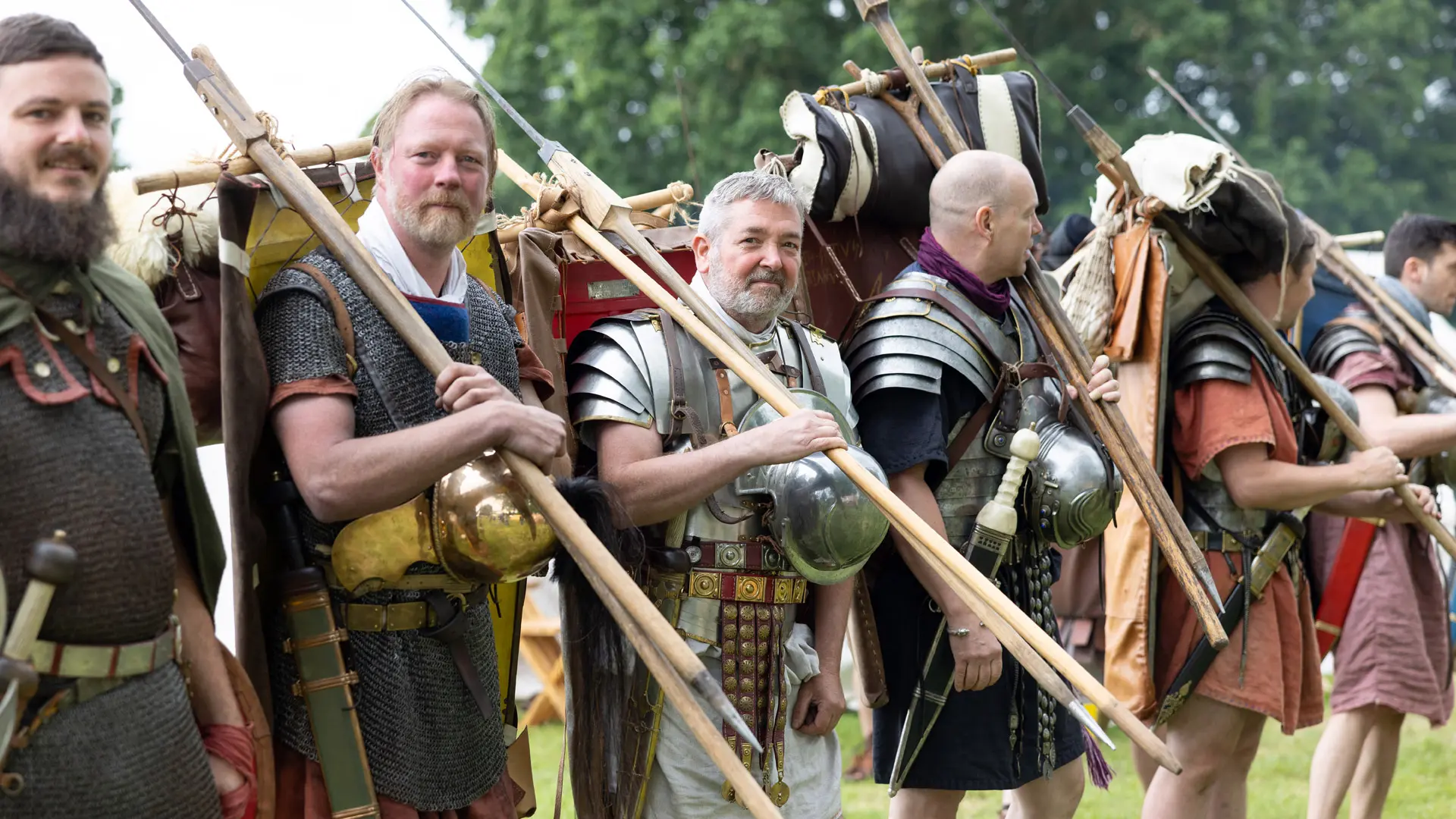 Marschfertige Legionäre der XIX. Legion im Aufbruch