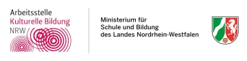  Kombiniertes Logo von Arbeitsstelle Kulturelle Bildung und Schulministerium NRW