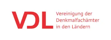  roter Schriftzug "VDL - Vereinigung der Denkmalfachämter in den Ländern"