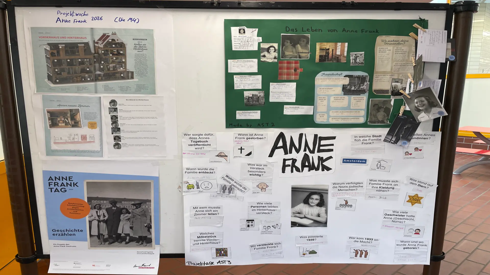 Collagen zum Leben von Anne Frank 