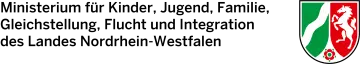  Logo des Ministerium für Kinder, Jugend, Familie, Gleichstellung, Flucht und Integration des Landes NRW (MKJFGFI)