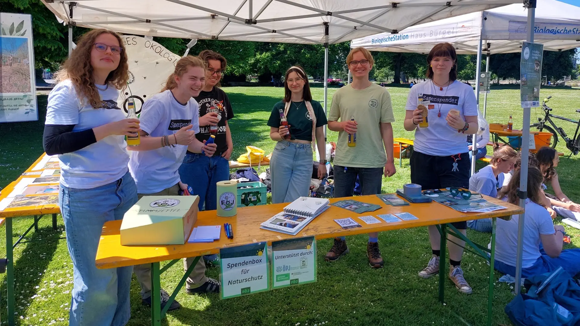 Landesaktionstag der Freiwilligen mit Seedbombs herstellen und Kunstwettbewerb. 
