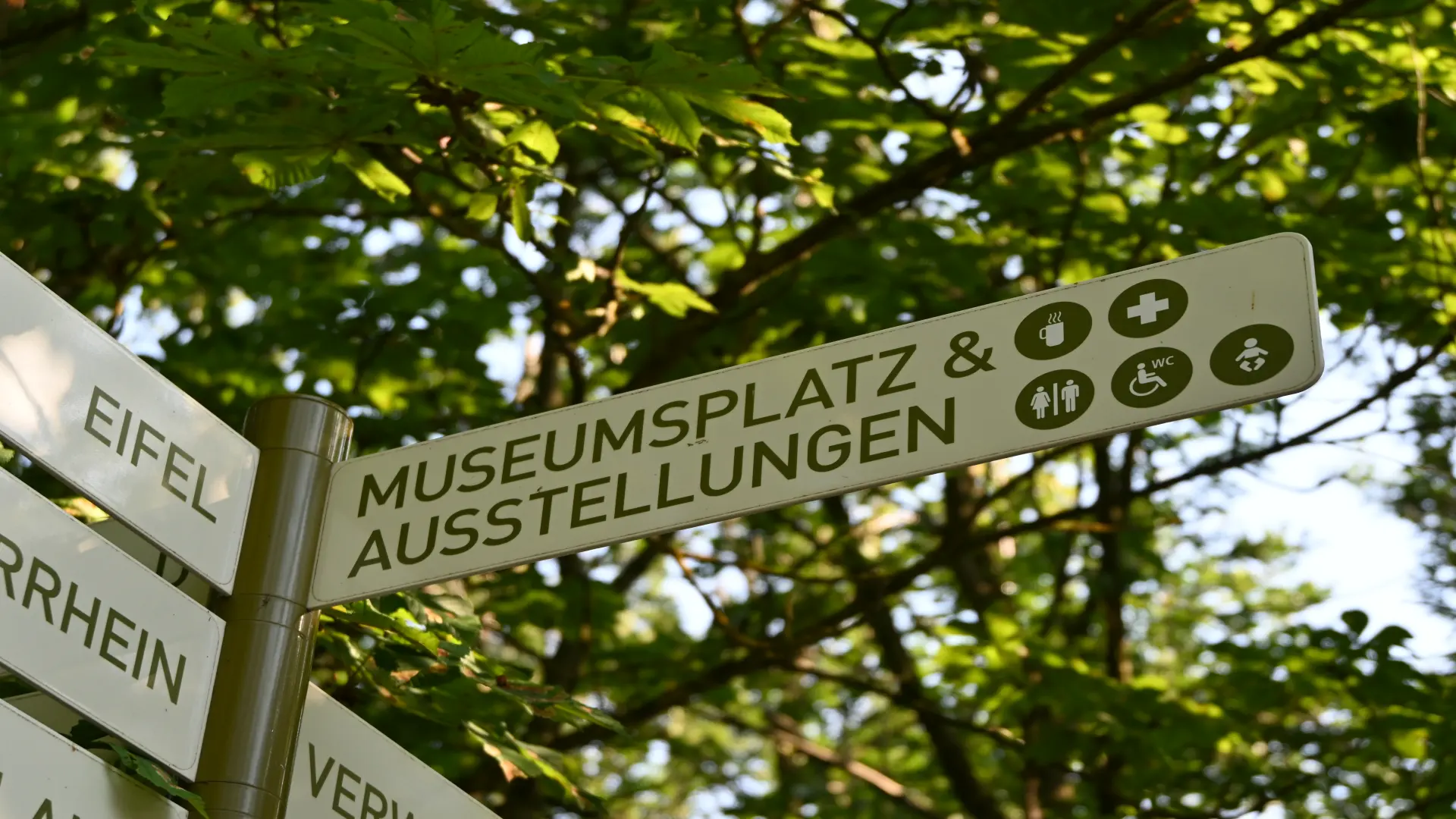 Wegweiser im Museum