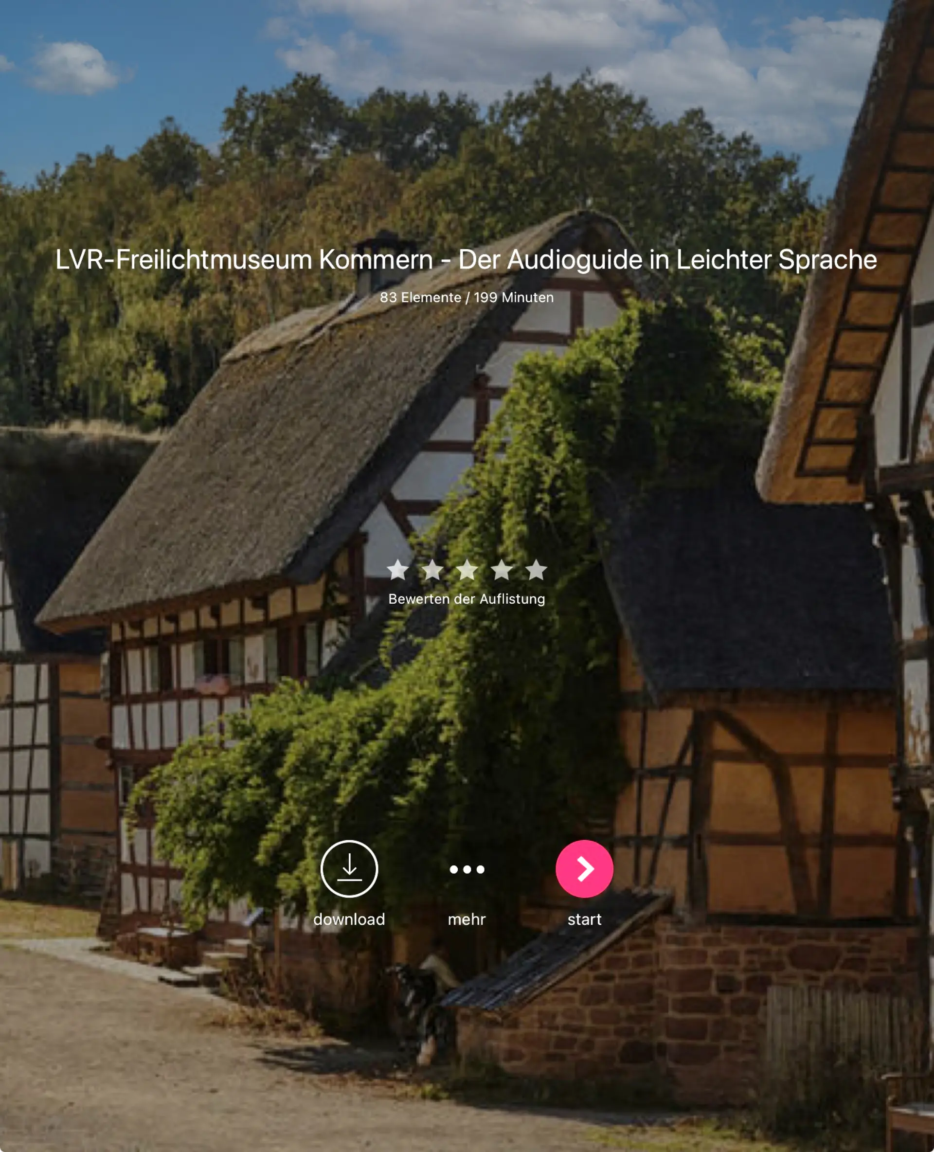 Screenshot des Audioguides