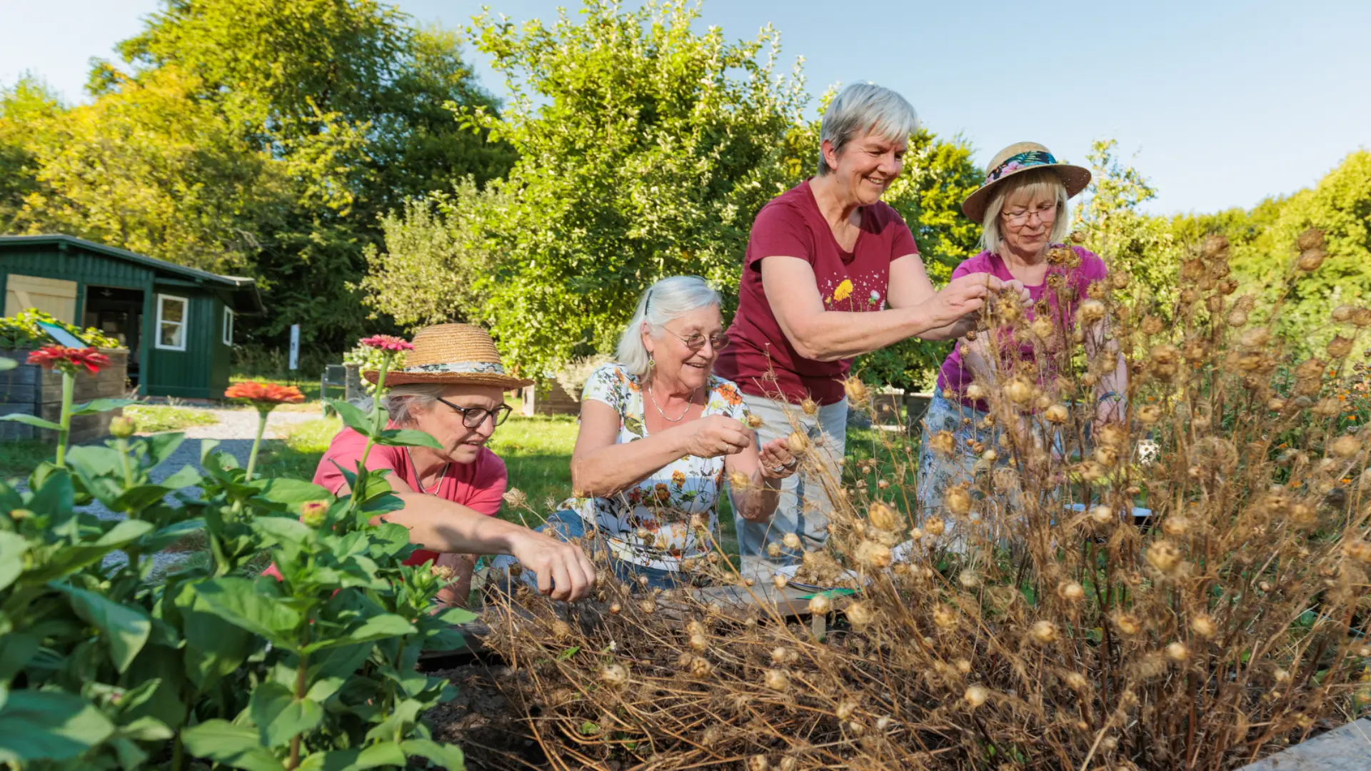 Arbeiten im Arche-Garten im LVR-Freilichtmuseum Lindlar