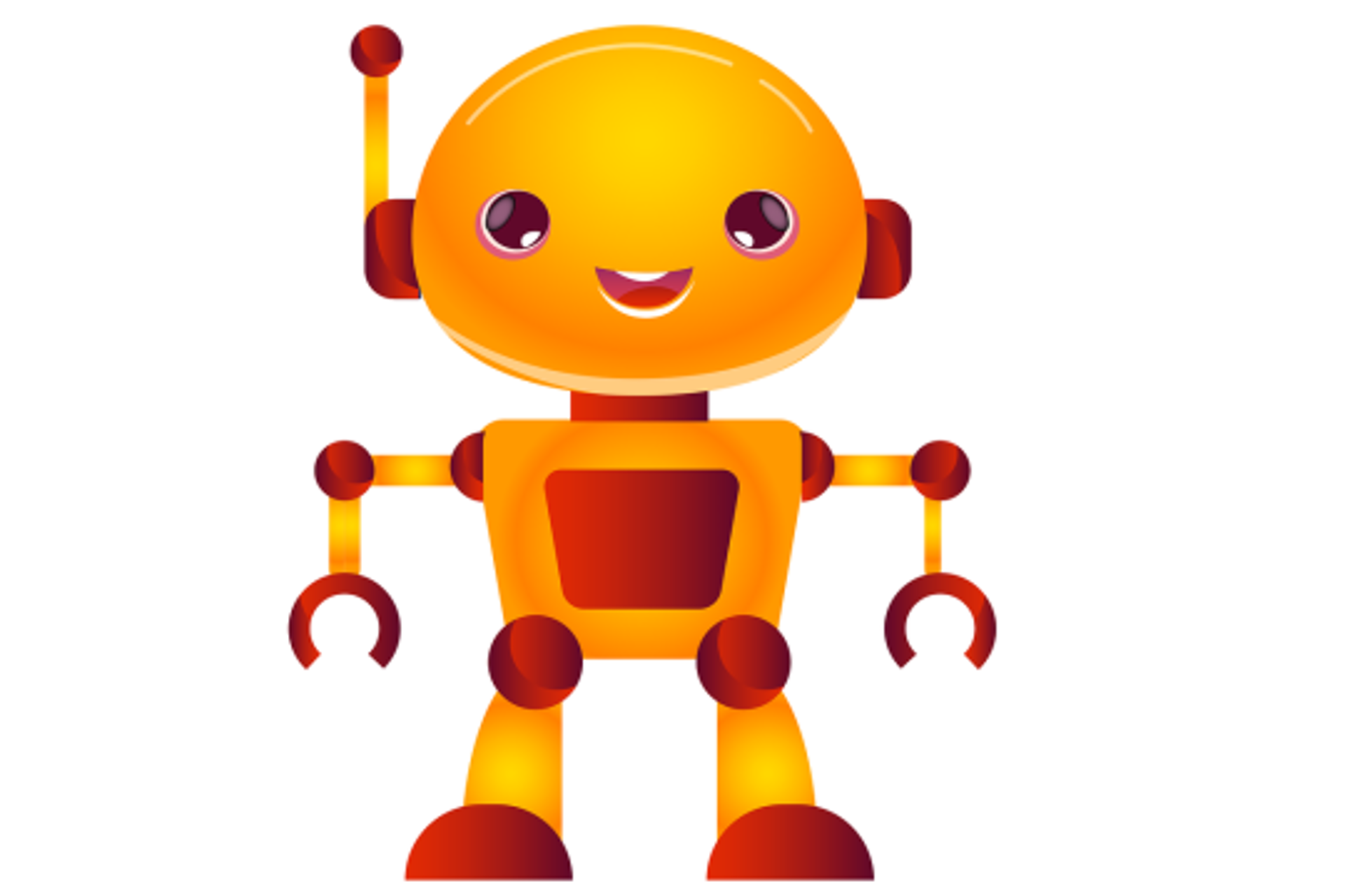 Orangefarbener Roboter