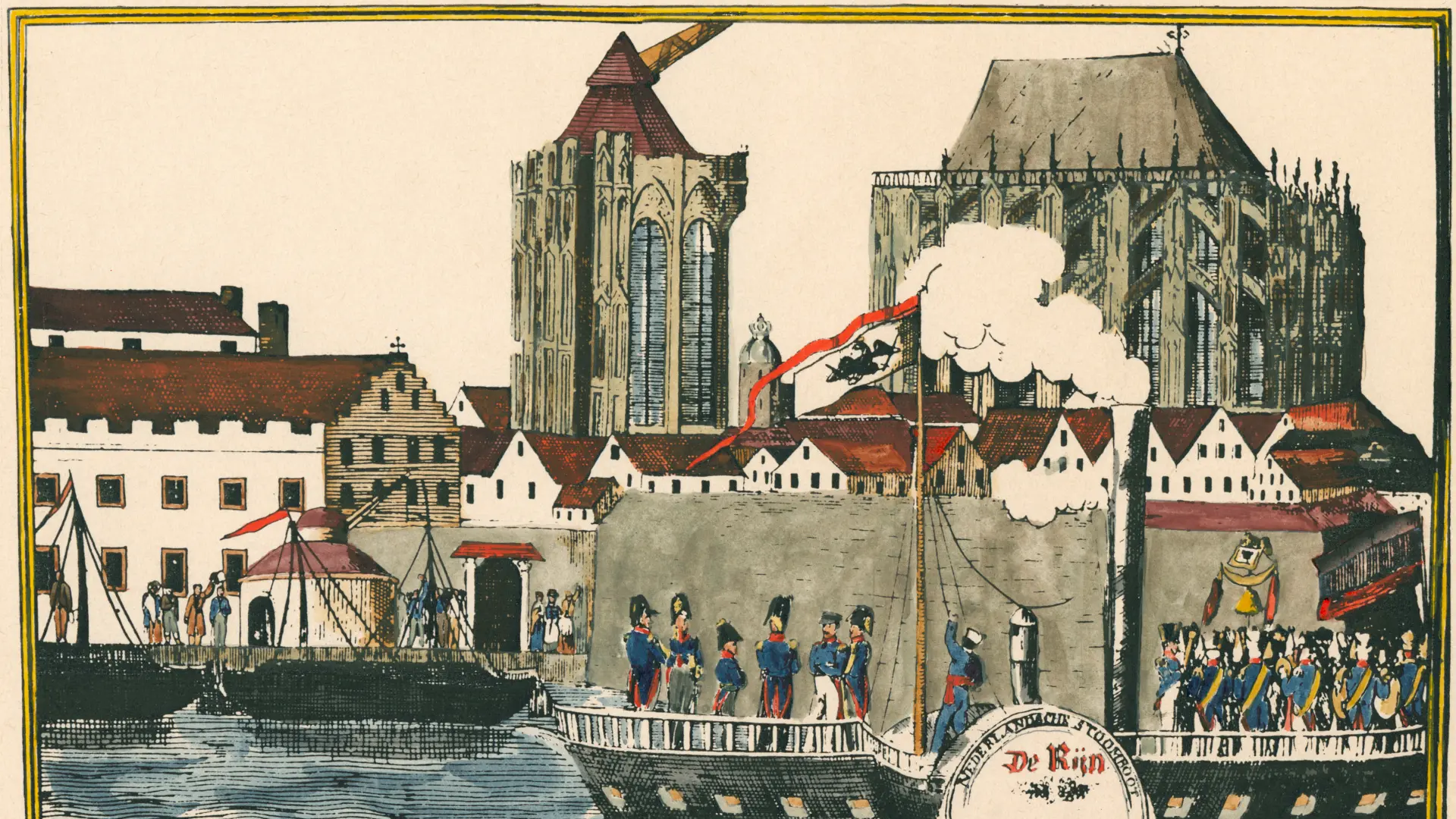 Ein Schiff auf dem Rhein