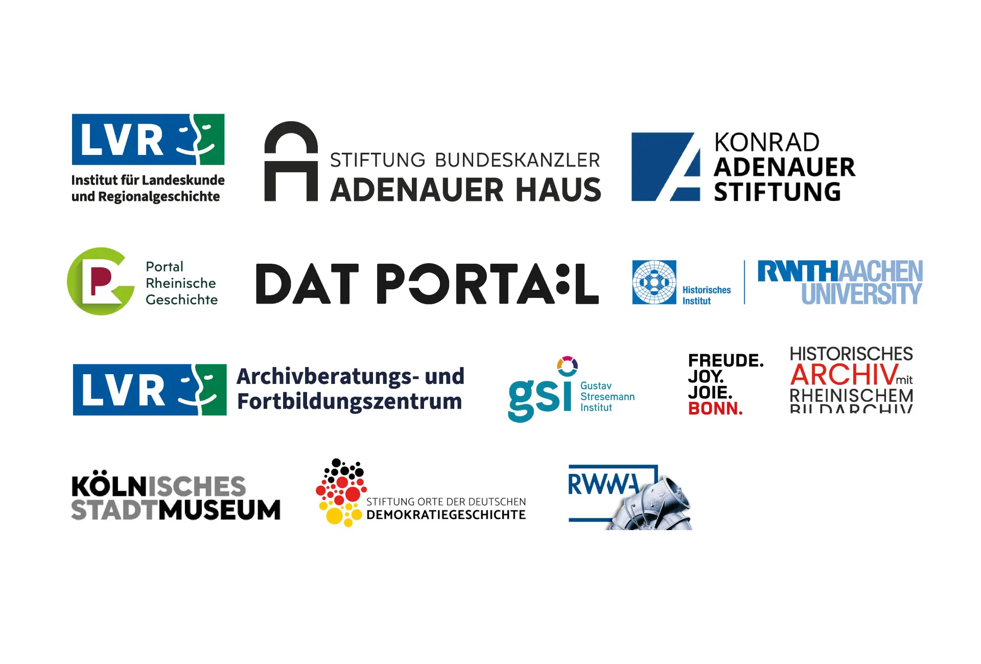 Übersicht der Logos der Kooperationspartner
