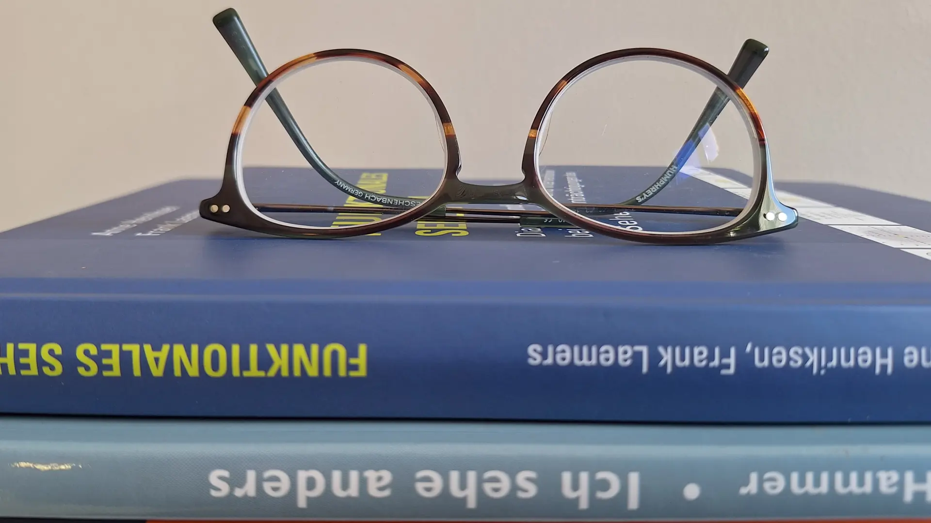 Symbolbild: Brille auf bunten Büchern