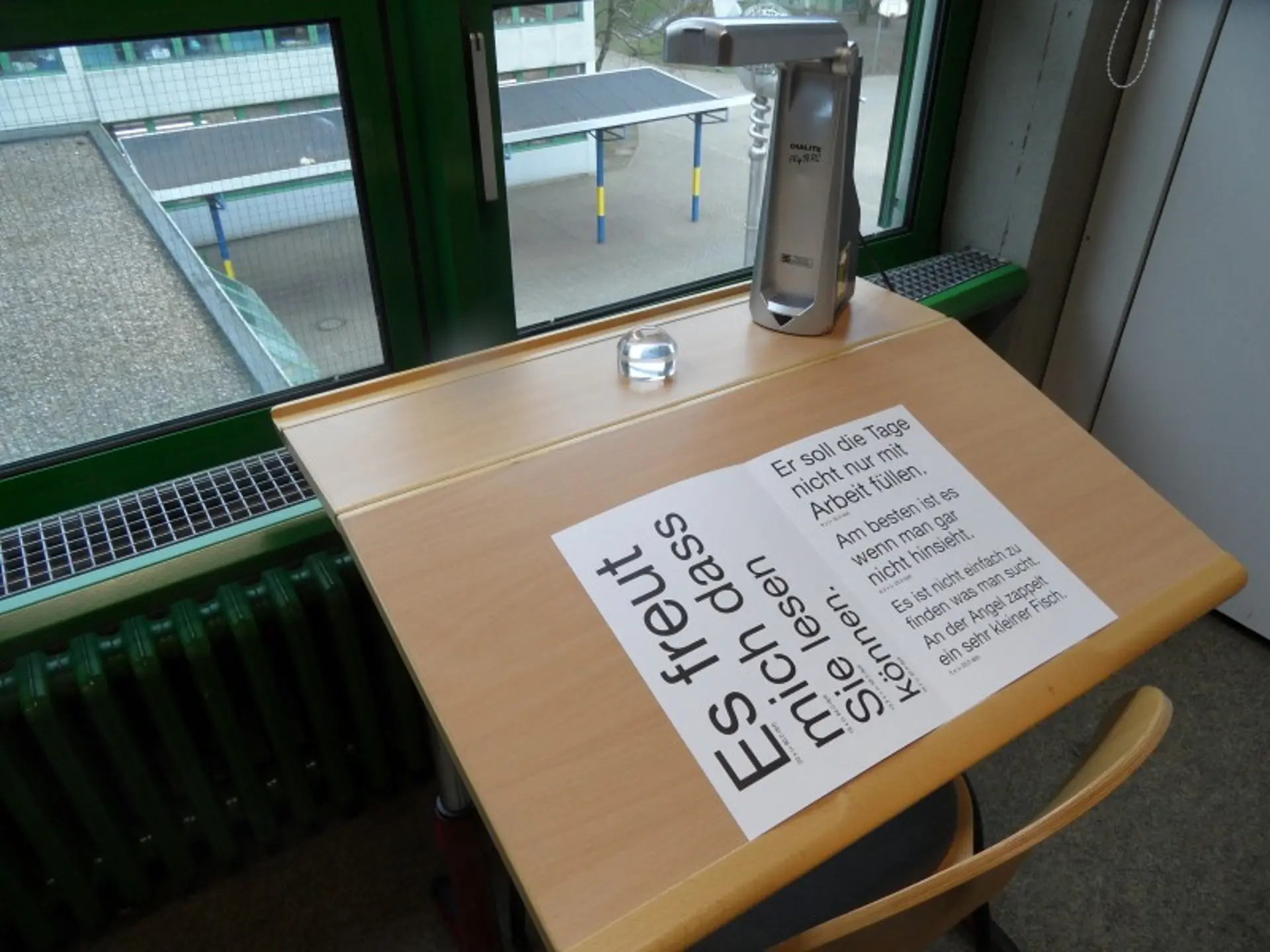 Leseprobe für eine Sehüberprüfung