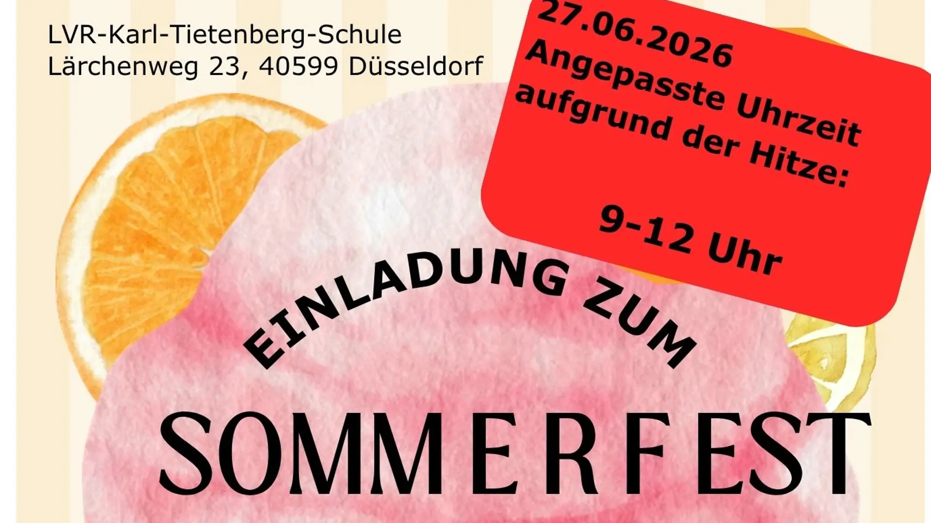Flyer zum Sommerfest