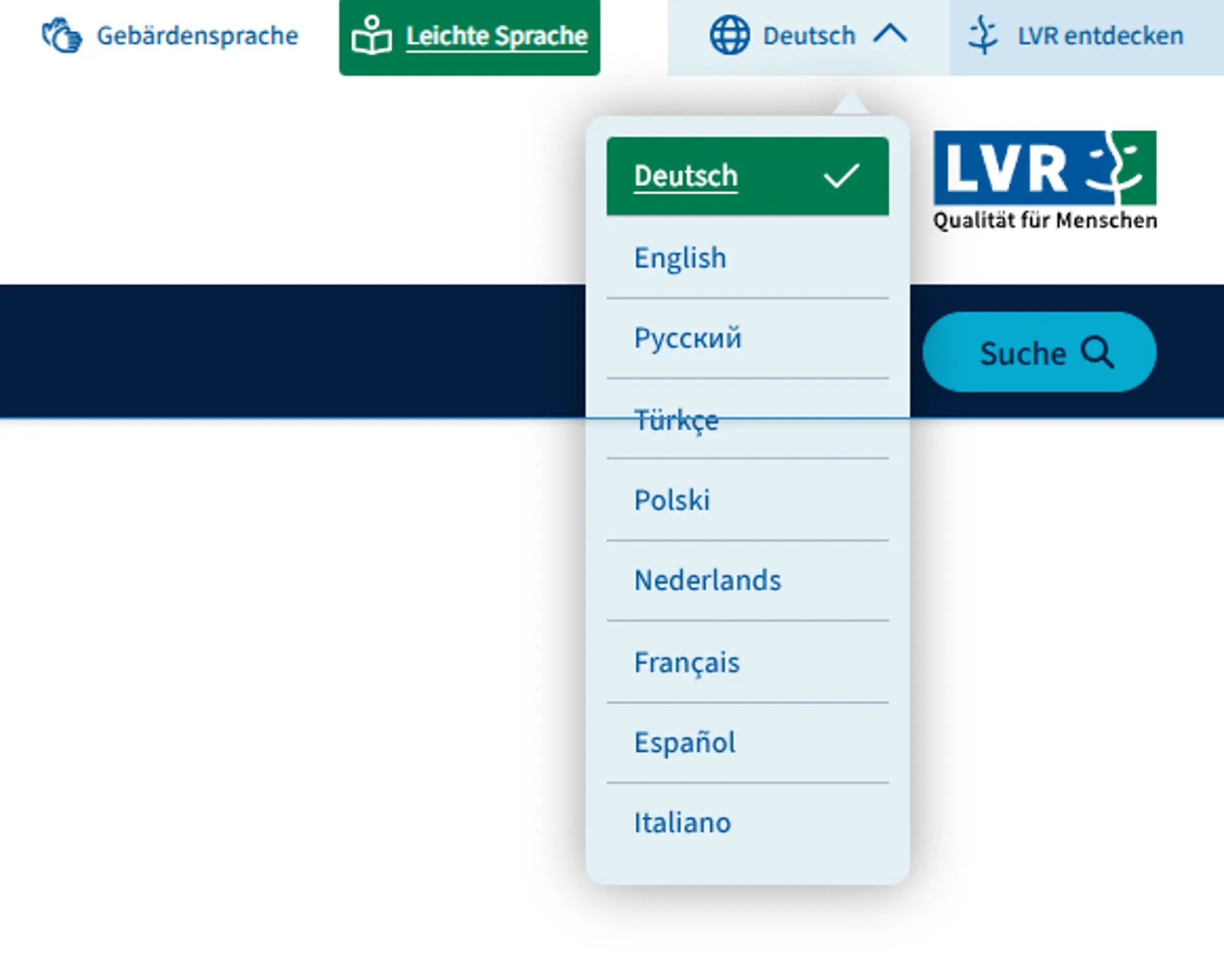 Startseite des Museums