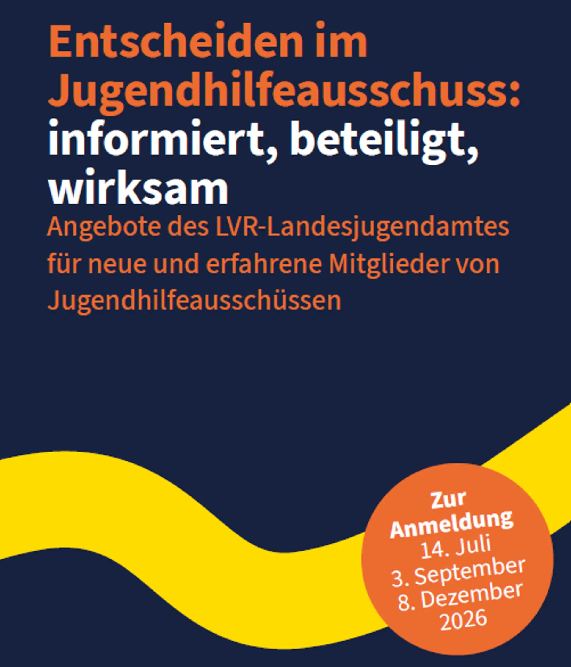Cover des Flyers. Titel: Entscheiden im Jugendhilfeausschuss