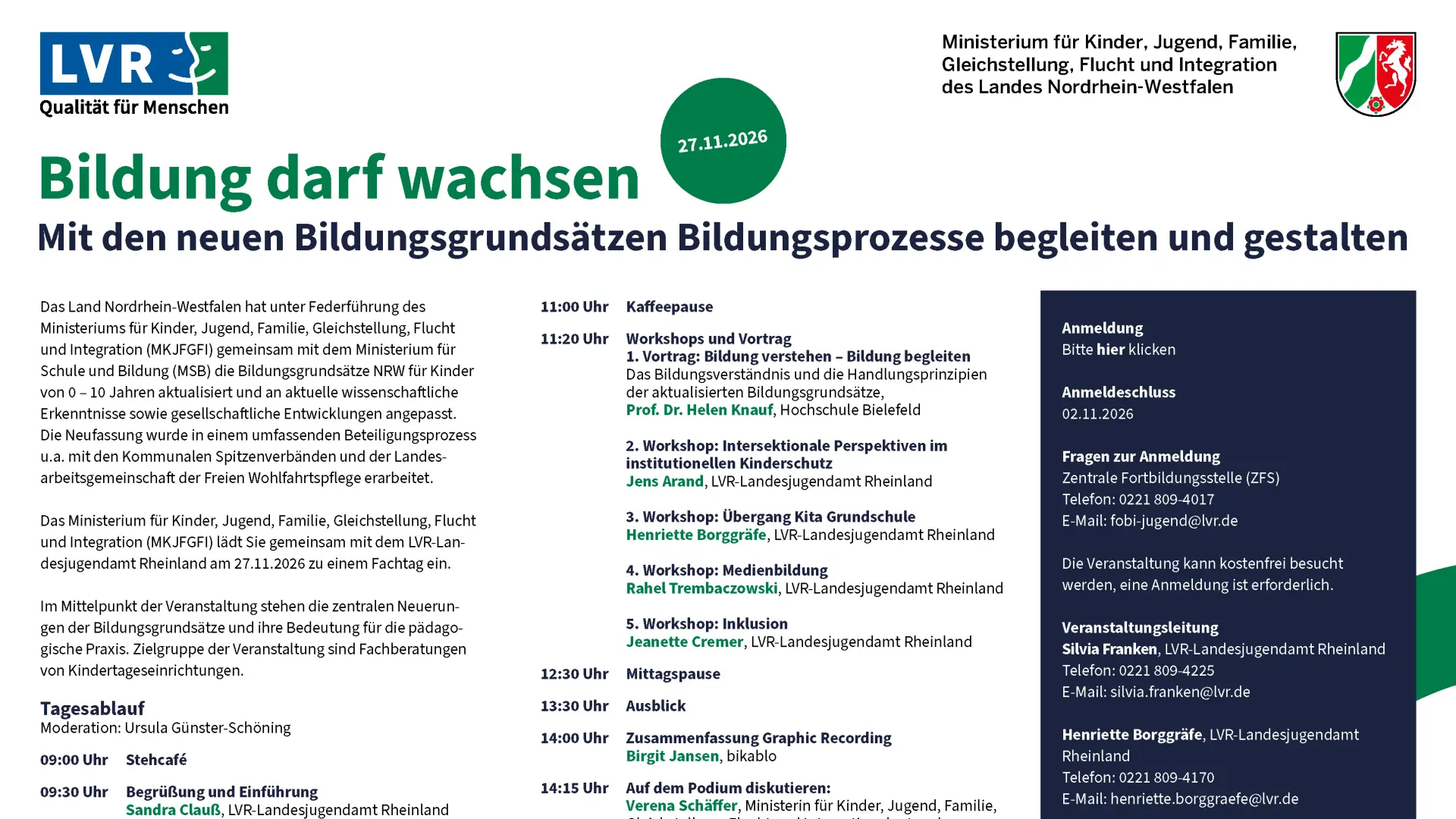 Ausschnitt aus Titelseite eines Flyers