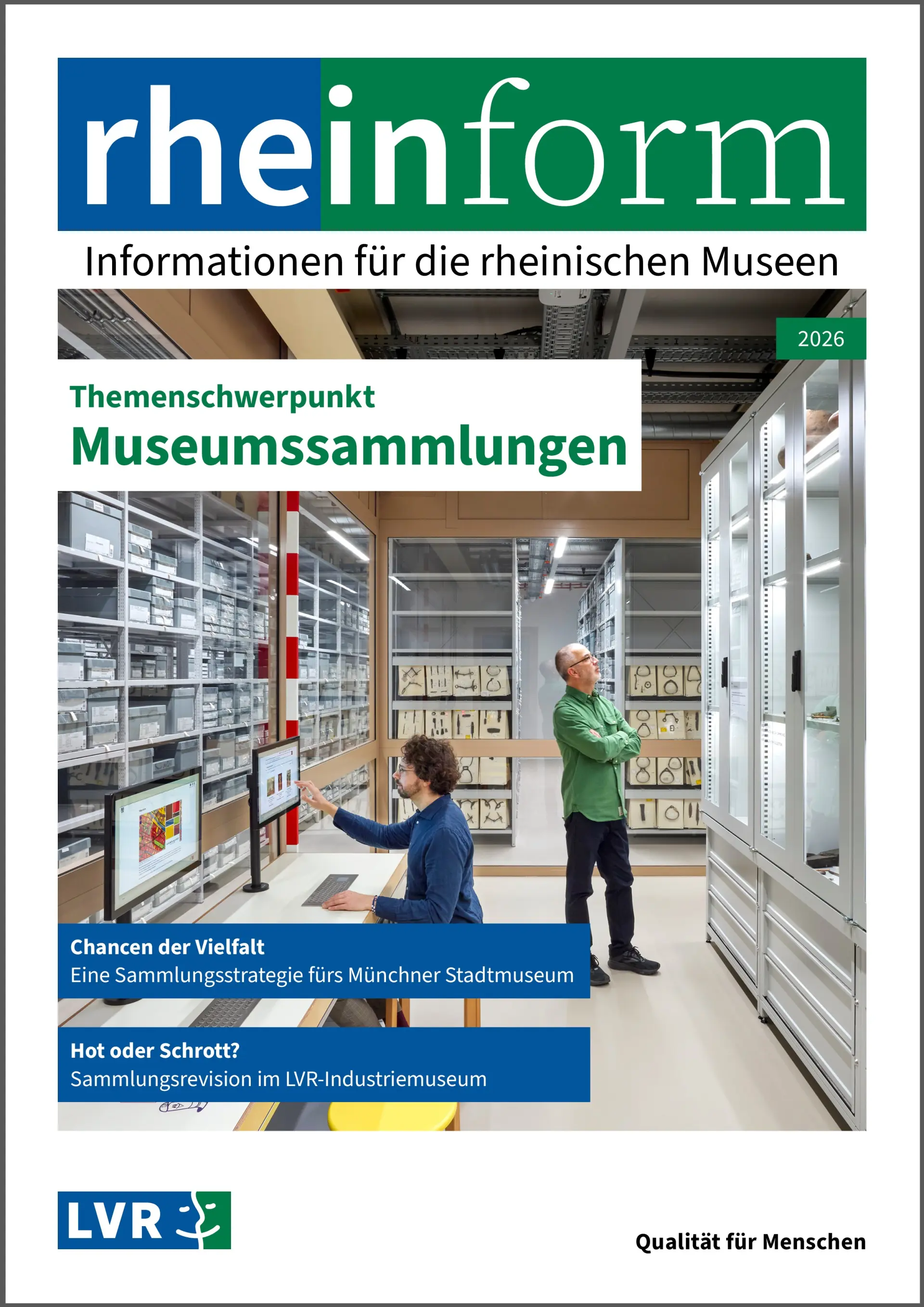 Cover rheinform 1/2025 "Museumsdepots"