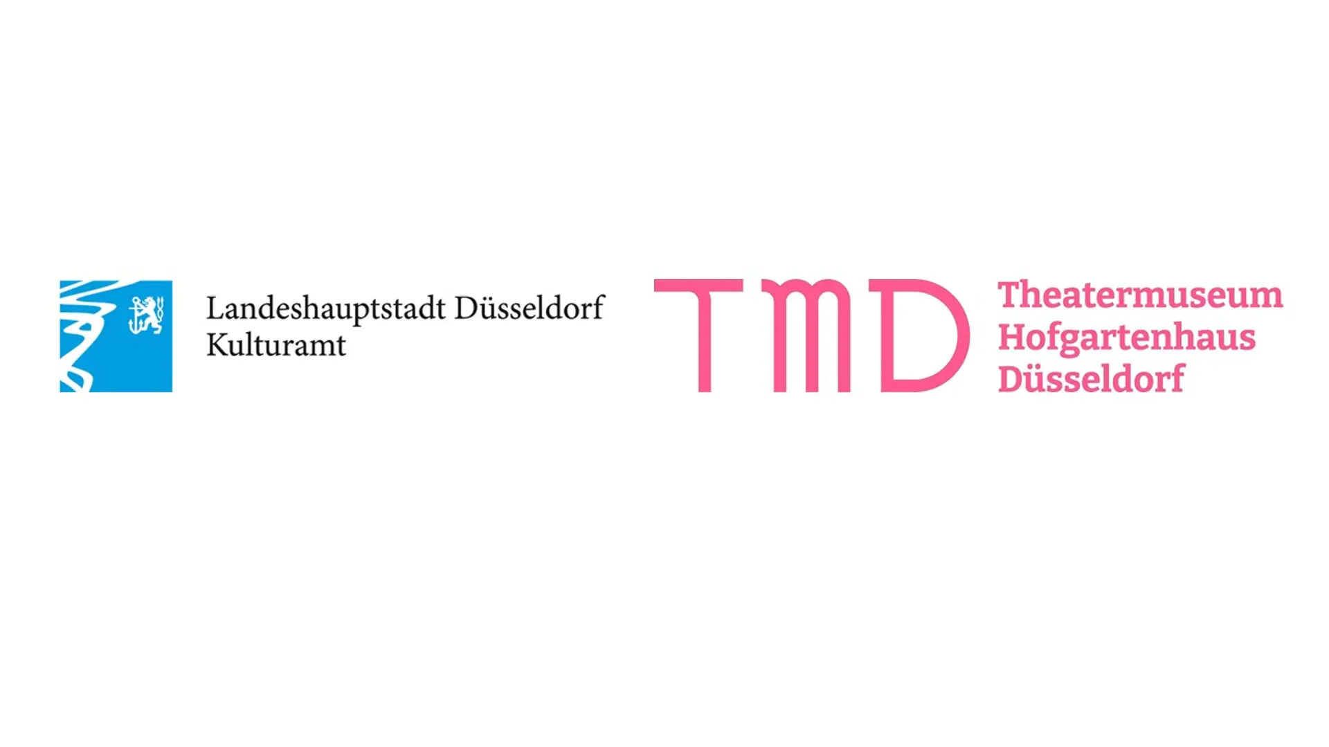 Logos der Kooperationspartner Landeshauptstadt Düsseldorf Kulturamt und Theatermuseum Hofgartenhaus Düsseldorf