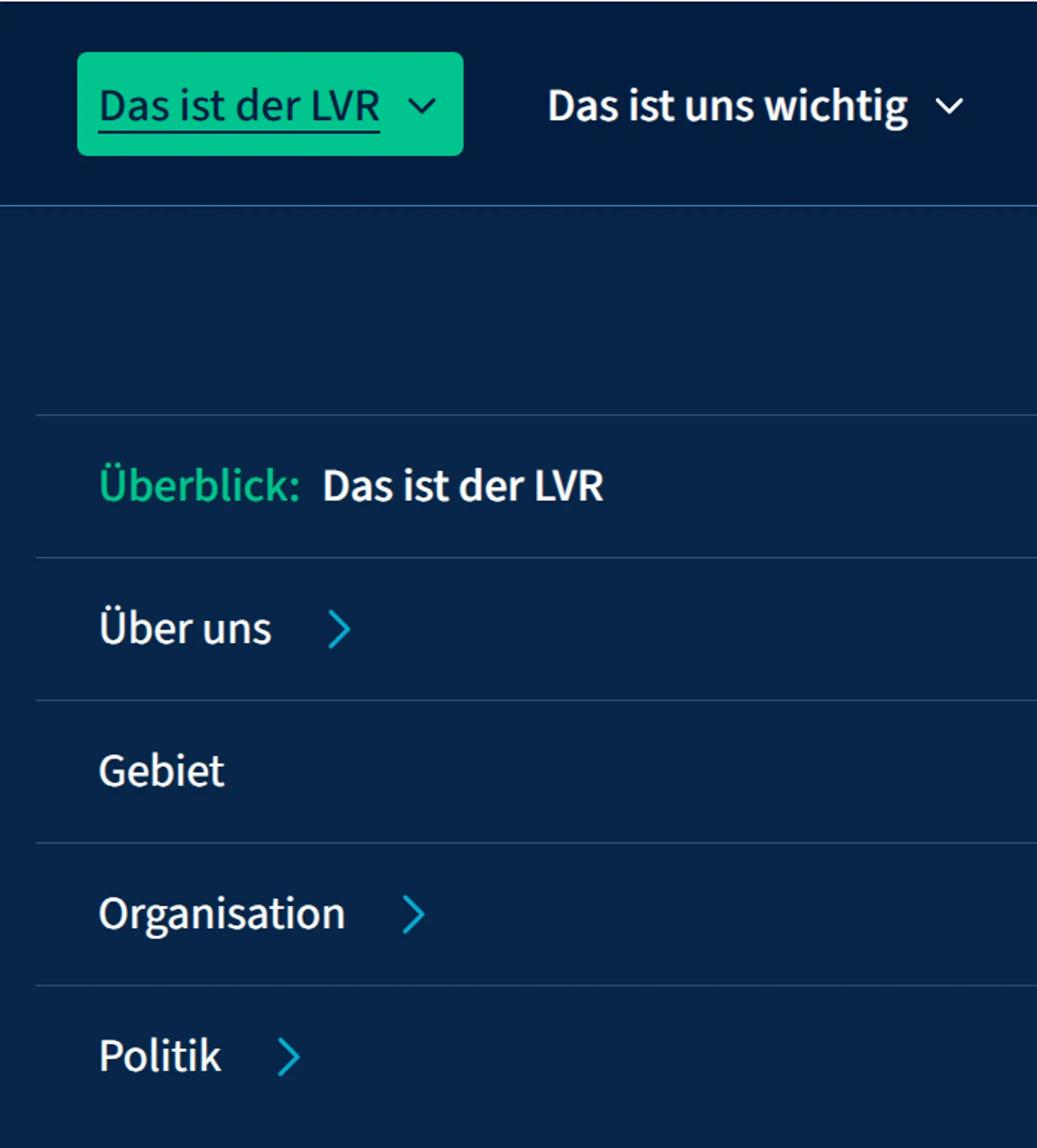 Navigation des Leichte Sprache-Portals