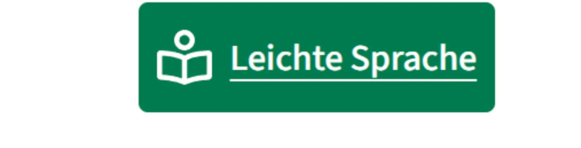 Das Leichte Sprache-Symbol und der unterstrichene Text "Leichte Sprache"