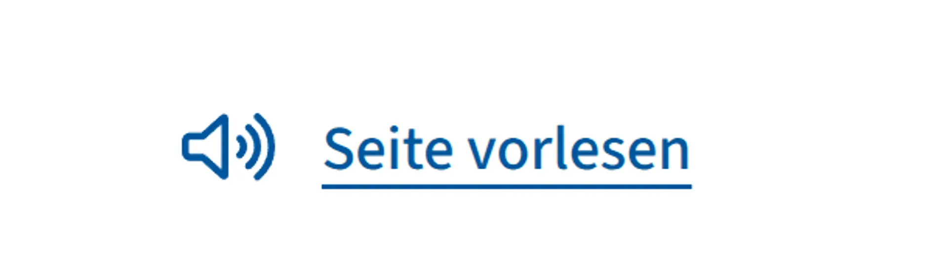 Mikrofon-Symbol und unterstrichender Text "Seite vorlesen"