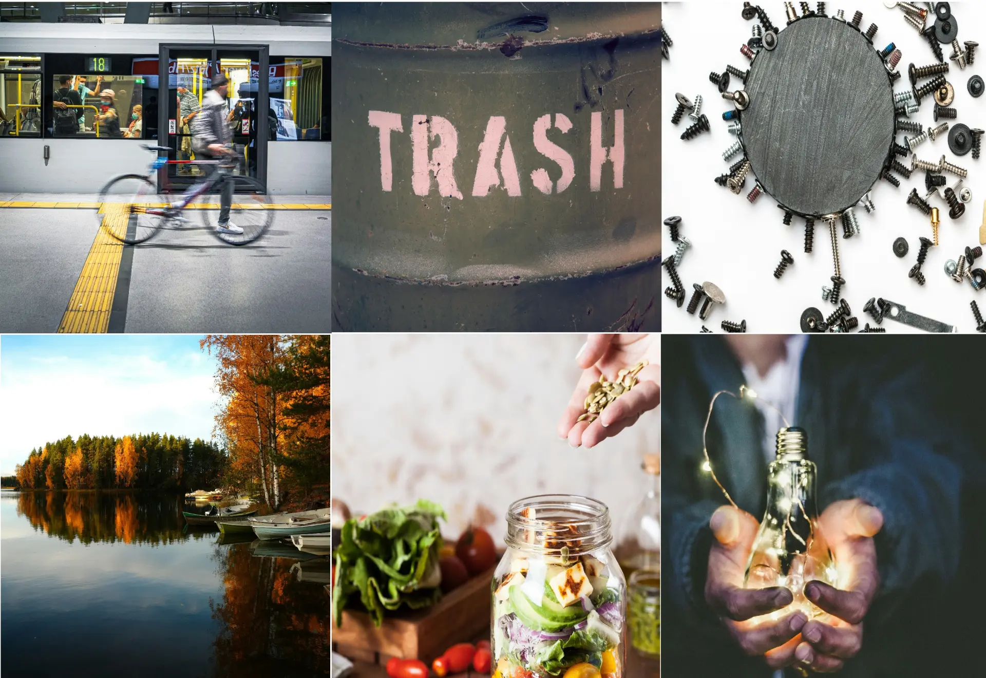 Bildercollage aus dem Klimaschutz