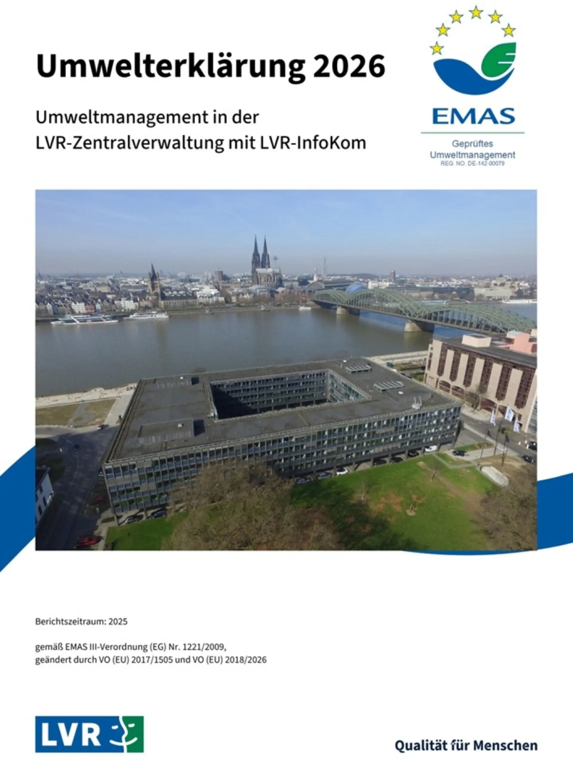 Titelblatt der Umwelterklärung 2025 der LVR-Zentralverwaltung