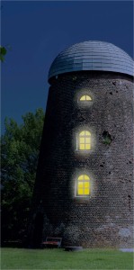 Windmühle bei Nacht