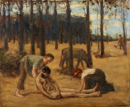 Ölgemälde von Max Liebermann mit dem Titel "Der barmherzige Samariter".