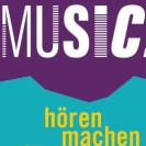 Ausstellungsplakat mit Schriftzug 