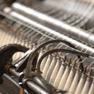 Detailaufnahme einer Spinnmaschine