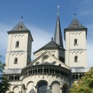 Blick auf die Chorapsis der Abteikirche Brauweiler.