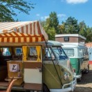 Alte VW Oldtimer Busse aus dem Museumsgelände