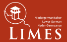 Logo: Roter Grund mit weißer Schrift: Limes