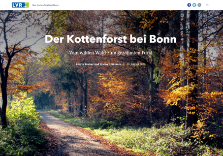 Titel der Story Map: Der Kottenforst bei Bonn; Layout: Katrin Becker (2020)
