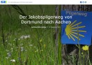 Titel der Story Map: Der Jakobspilgerweg von Dortmund nach Aachen; Foto: Annette Heusch-Altenstein; Layout: Matthias Wirtz-Amling (2021)