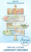 Logo des Veranstaltungsformates Stadt Land Fluss 2023; Entwurf: Dana Pfeiffer