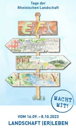 Logo des Veranstaltungsformates Stadt Land Fluss 2023; Entwurf: Dana Pfeiffer