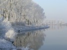 Vereiste Winterlandschaft am Yachthafen Wesel (Foto: Ingrid Wessels, 2007)