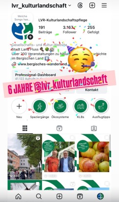 Instagramseite @LVRKulturlandschaft, Gestaltung: Angelika Mikusz / LVR