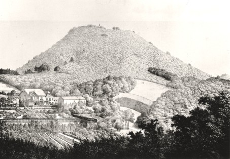 Ansicht des Pfaffenr&ouml;ttchens bei K&ouml;nigswinter. Lithographie von Nikolaus Christian Hohe (um 1850). &copy; Siebengebirgsmuseum/Heimatverein Siebengebirge e. V.