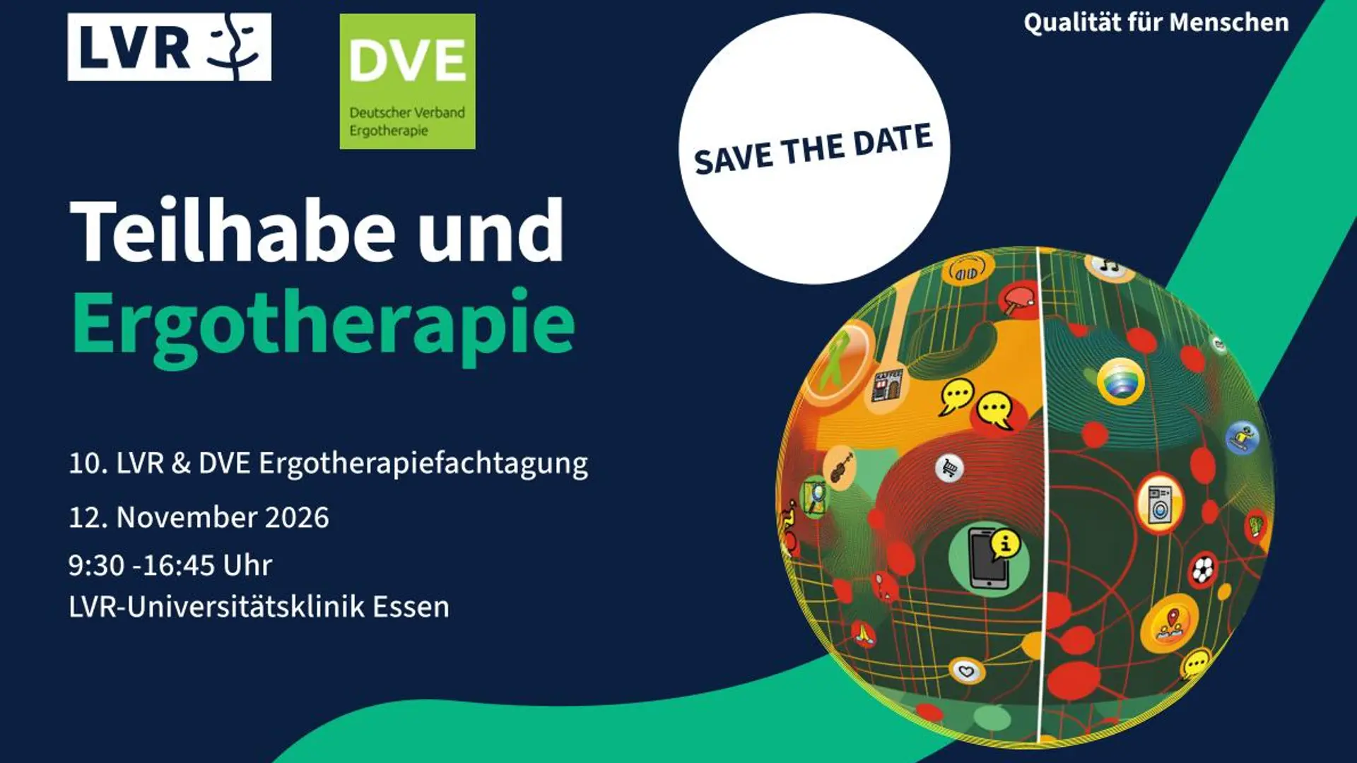 Es handelt sich um eine Werbung für den Fachtag Ergotherapie. 