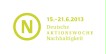 Das Bild zeigt das Logo der Aktionswoche Nachhaltigkeit mit grüner Schrift auf weißem Grund