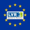 Logo: LVR inmitten der europäischen Sterne auf blauem Grund