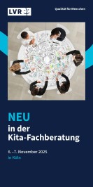 Titelseite des Flyers zur Veranstaltung "NEU in der Kita-Fachberatung"