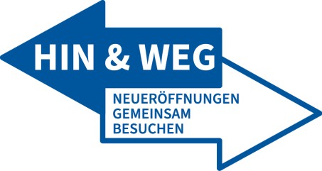 Logo: Hin und Weg. Neuer&ouml;ffnungen gemeinsam besuchen.
