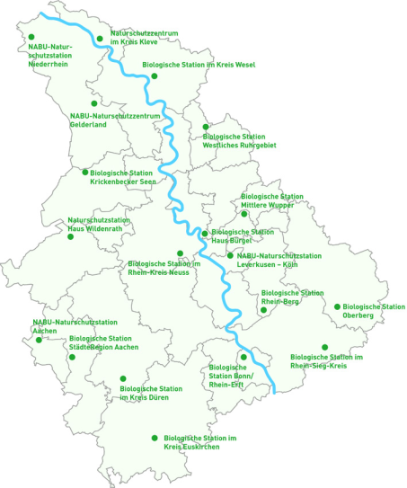 Foto: Die 19 Biologischen Stationen im Rheinland.