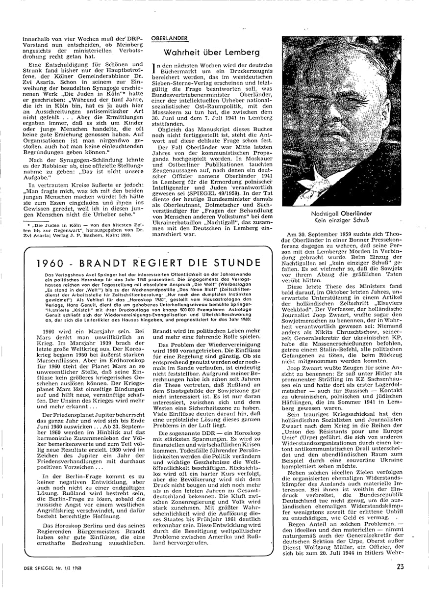 Zeitungsartikel, schwarz weiss, Bericht über Synagogenschändung 