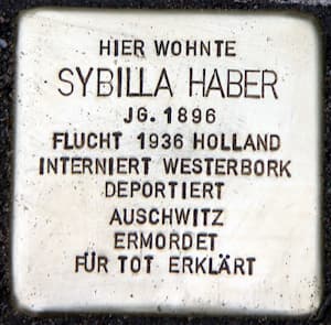 stumbling stone by Sybilla Haber
