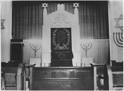 Synagogenraum in der Rheinlandloge, Cäcilienstr. 18–22