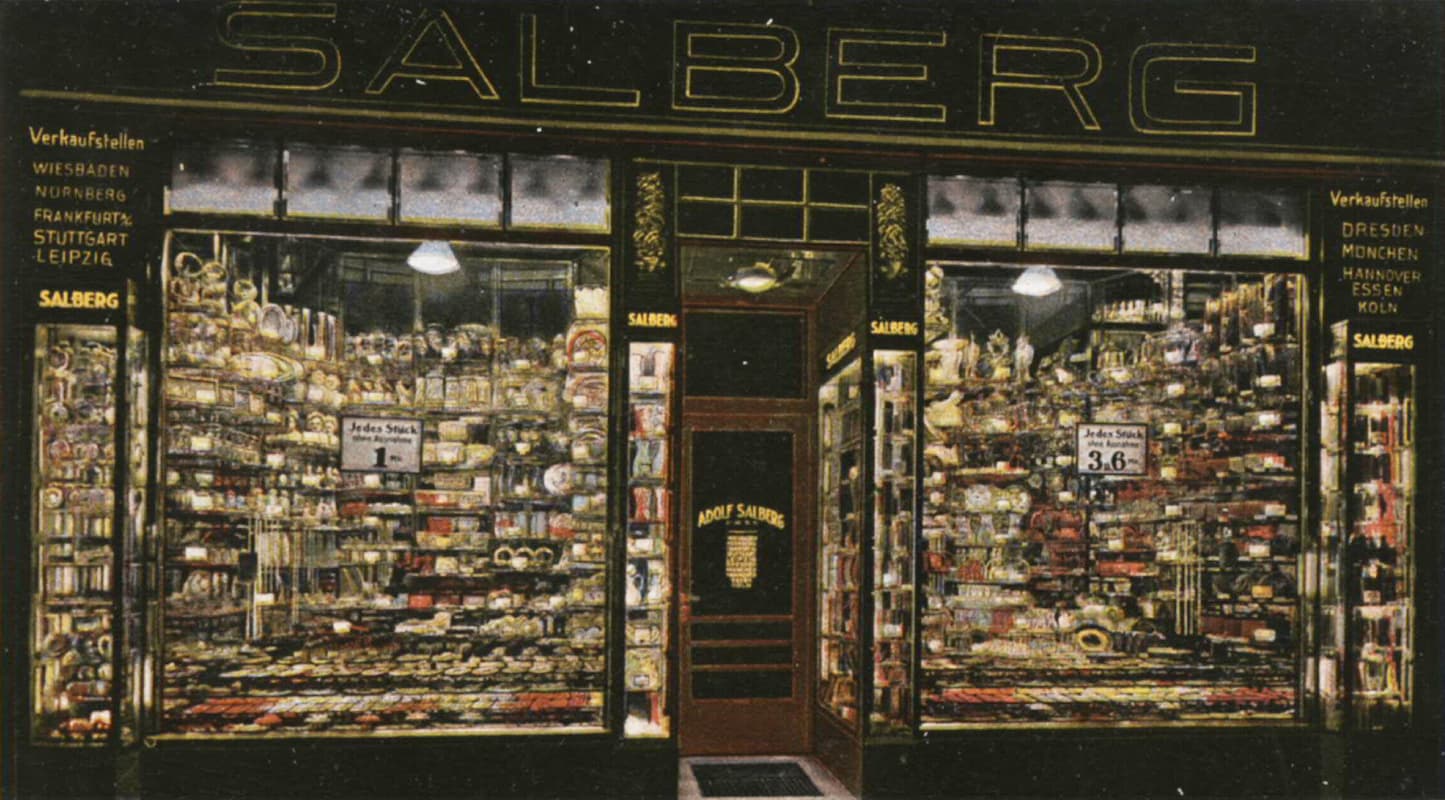 Frontansicht Geschäft mit Schaufenster und Eingang